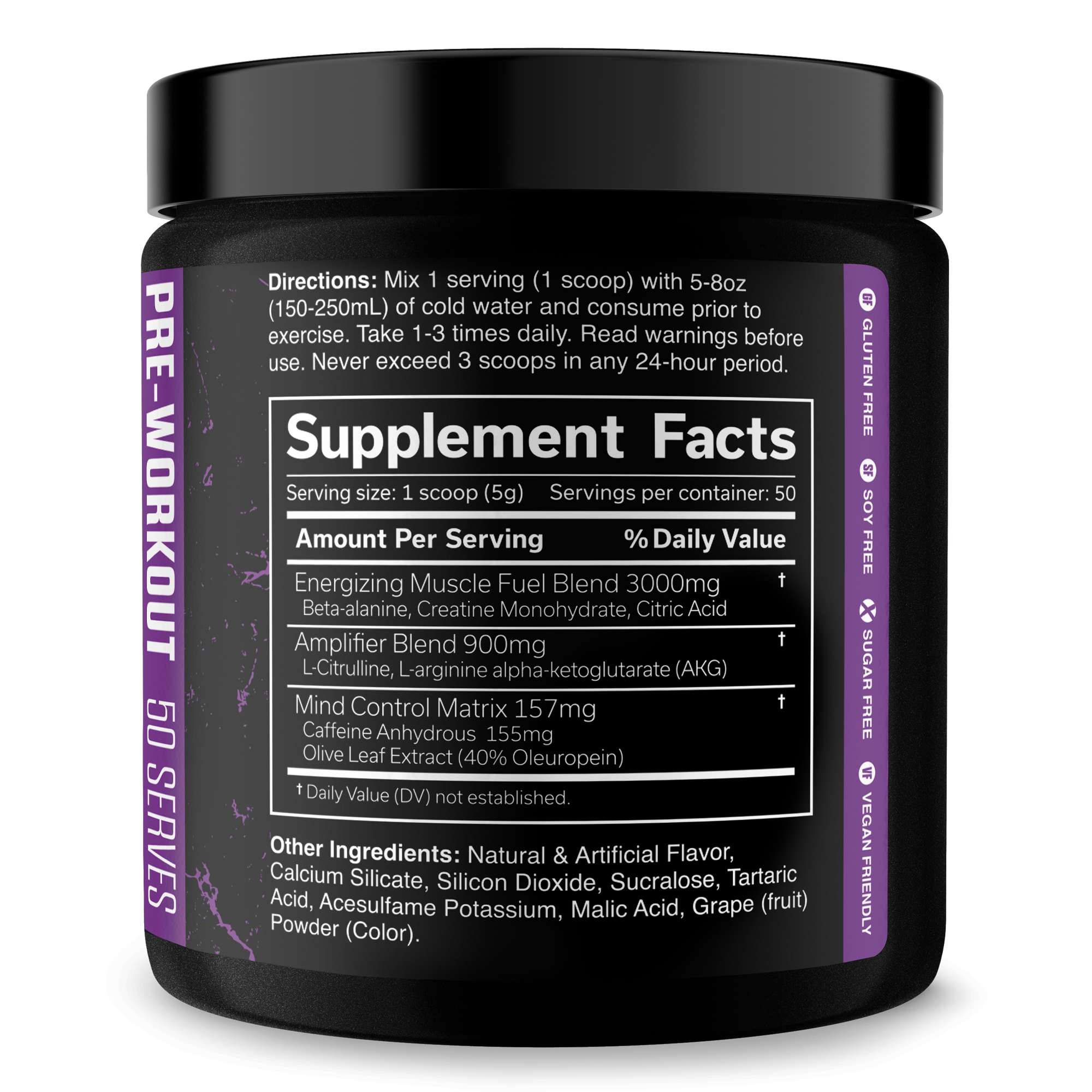 Pre-Workout Fitness Supplement Powder