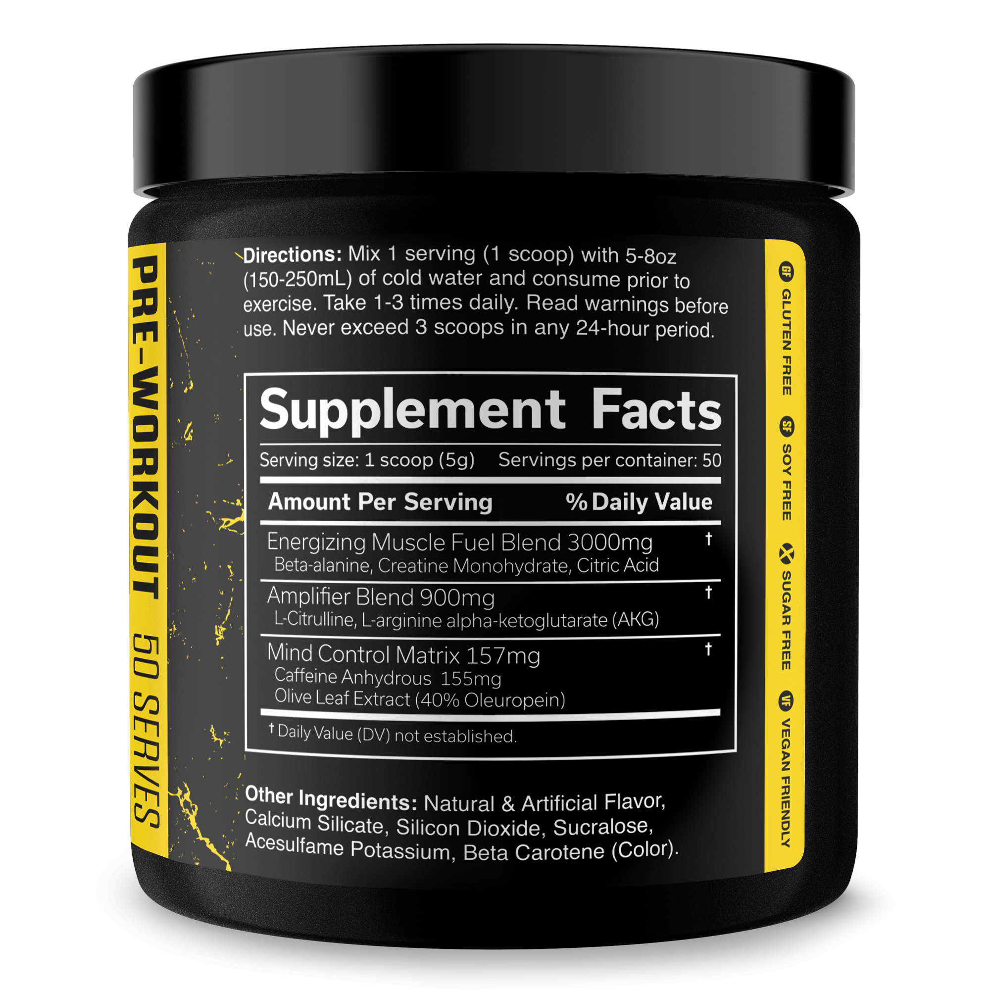 Pre-Workout Fitness Supplement Powder
