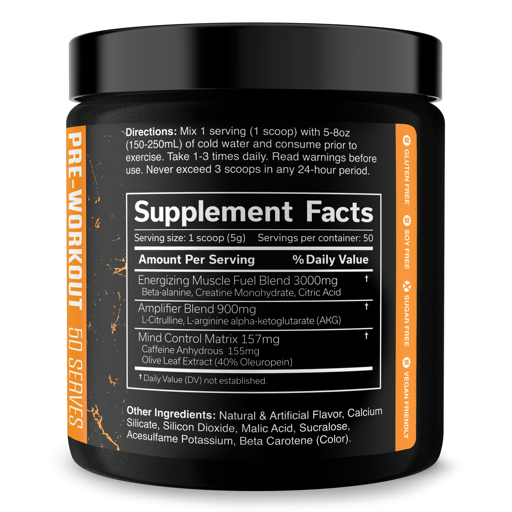 Pre-Workout Fitness Supplement Powder