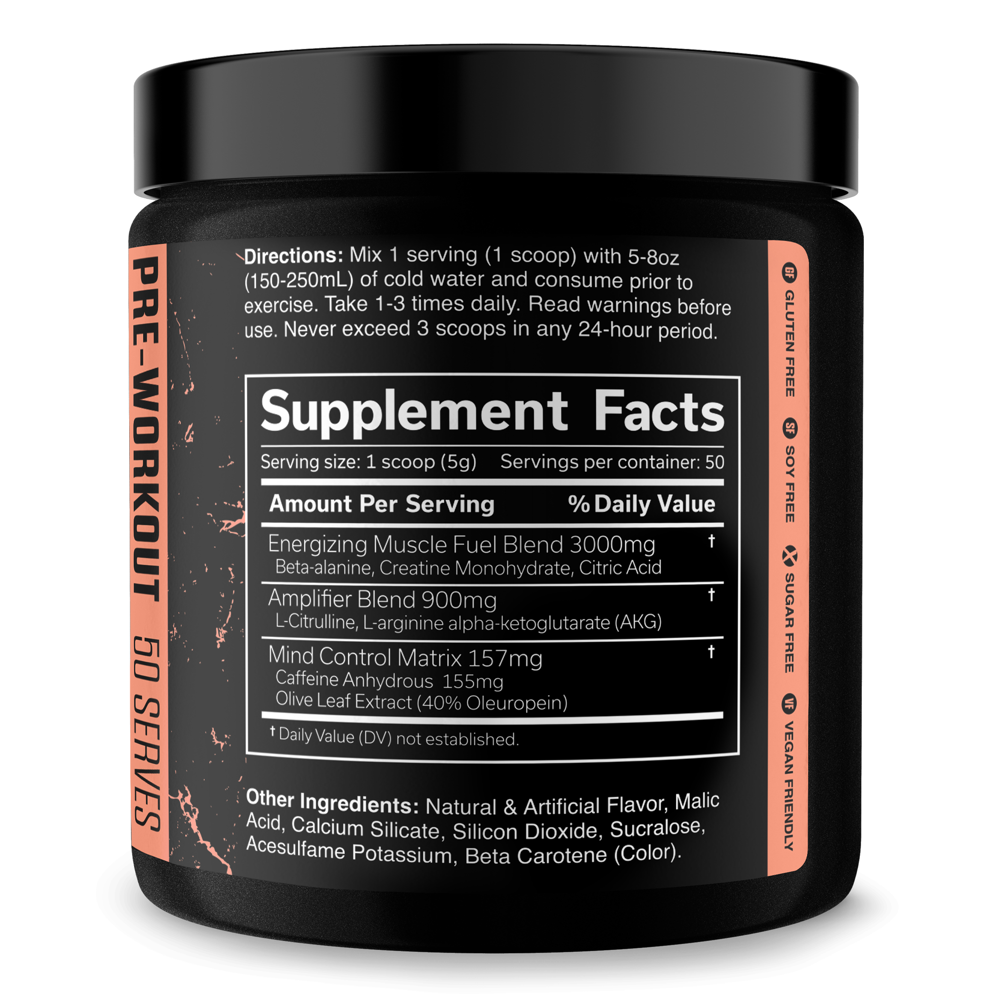 Pre-Workout Fitness Supplement Powder