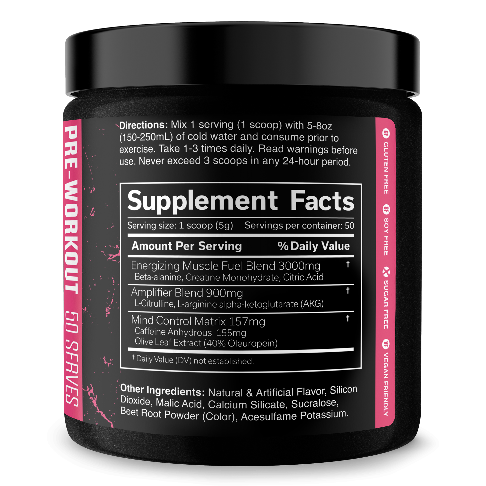 Pre-Workout Fitness Supplement Powder