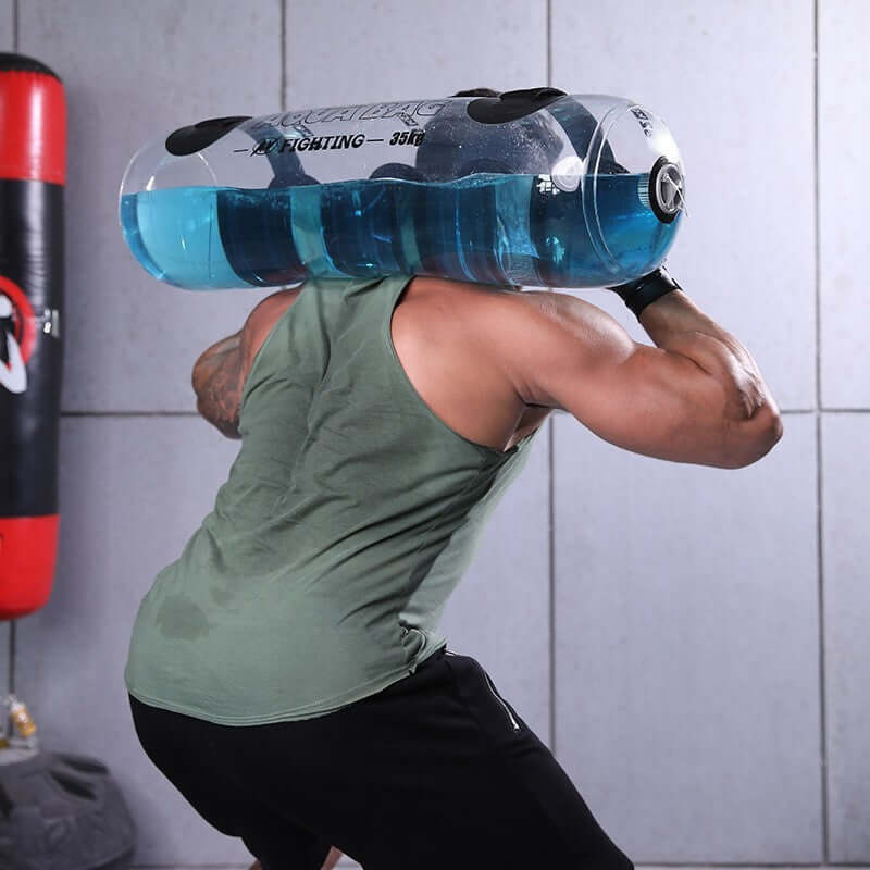 Transparent Cylindrical Water Weight Fitness Dumbbell