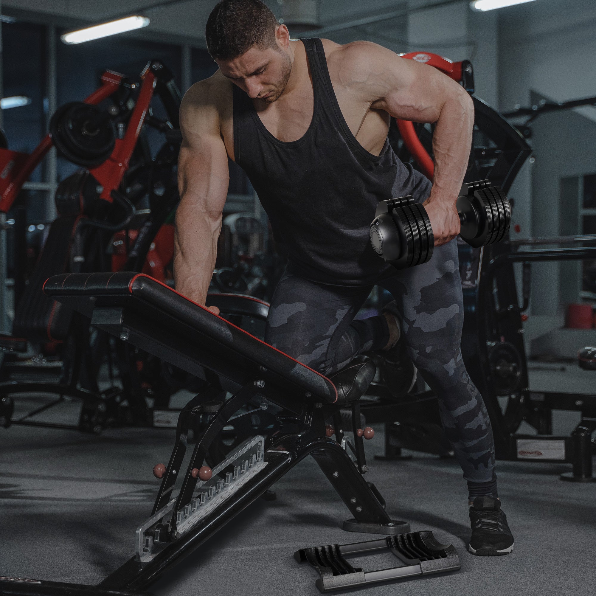 Adjustable 52LB Steel Plastic Dumbbell Set