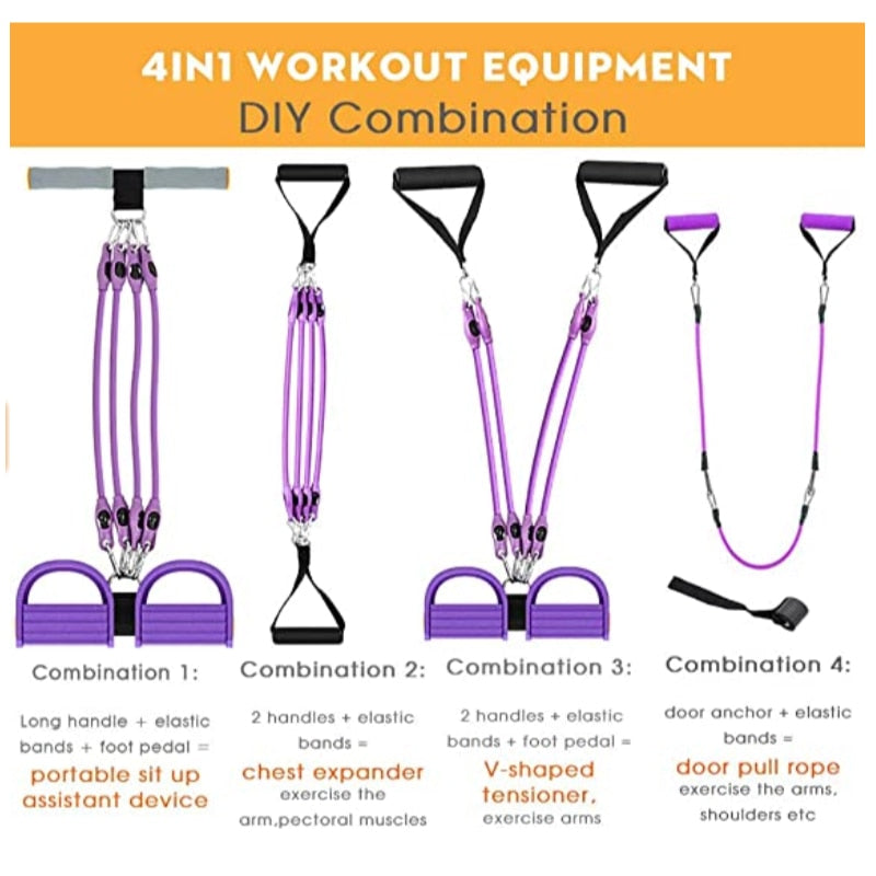 Multifunctional Pedal Sit-Up Resistance Exercise Trainer