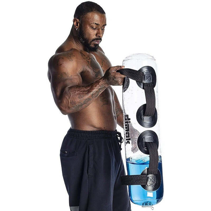 Transparent Cylindrical Water Weight Fitness Dumbbell