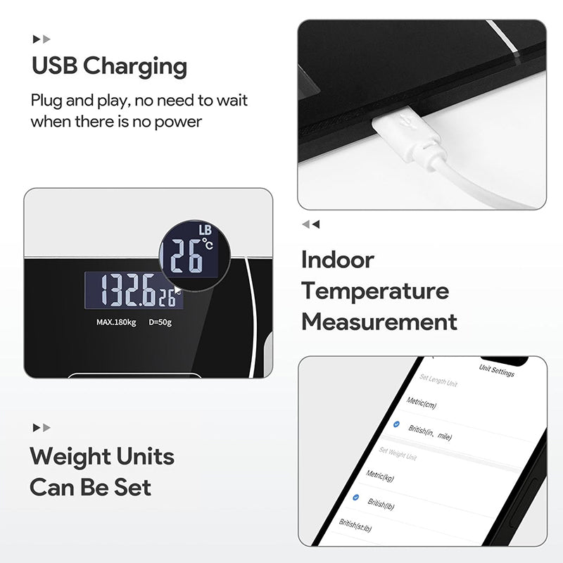 Bluetooth Smart Fitness Body Analysis Scale