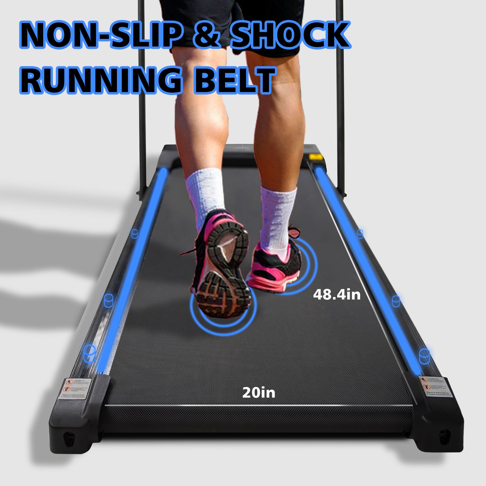 2-in-1 Folding Under Desk Walking Treadmill