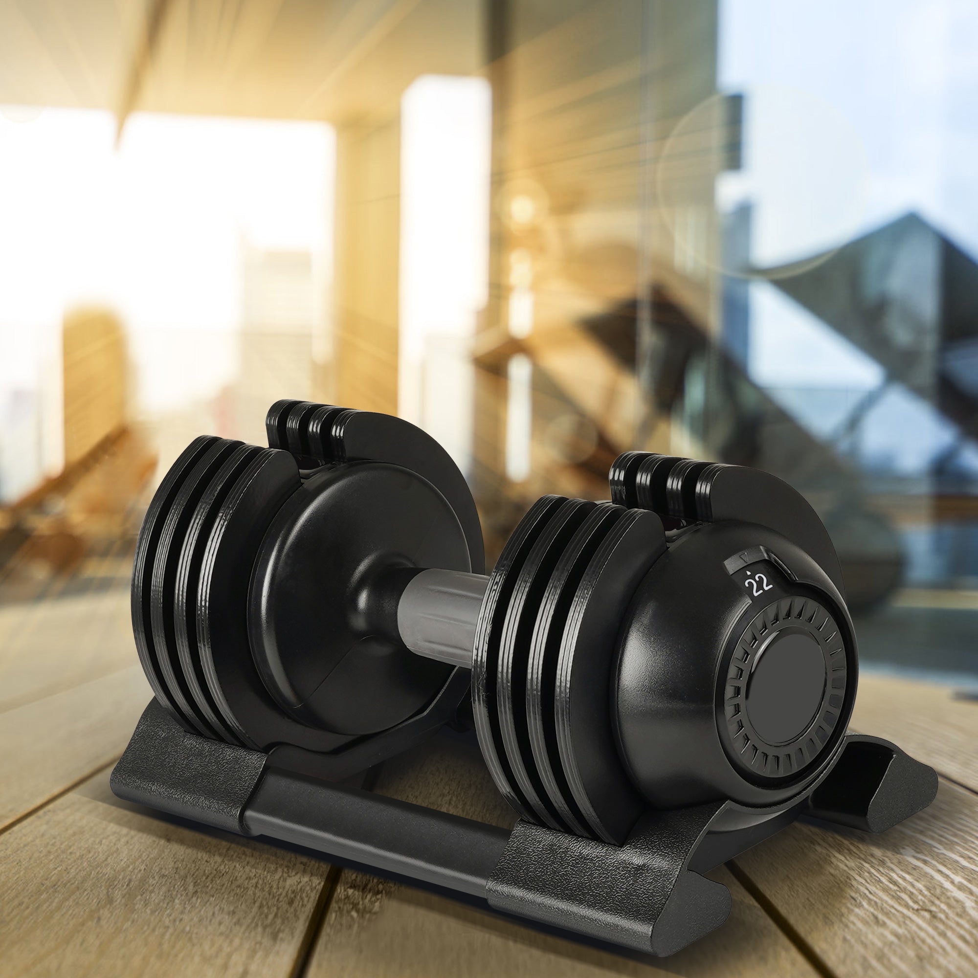 Adjustable 52LB Steel Plastic Dumbbell Set