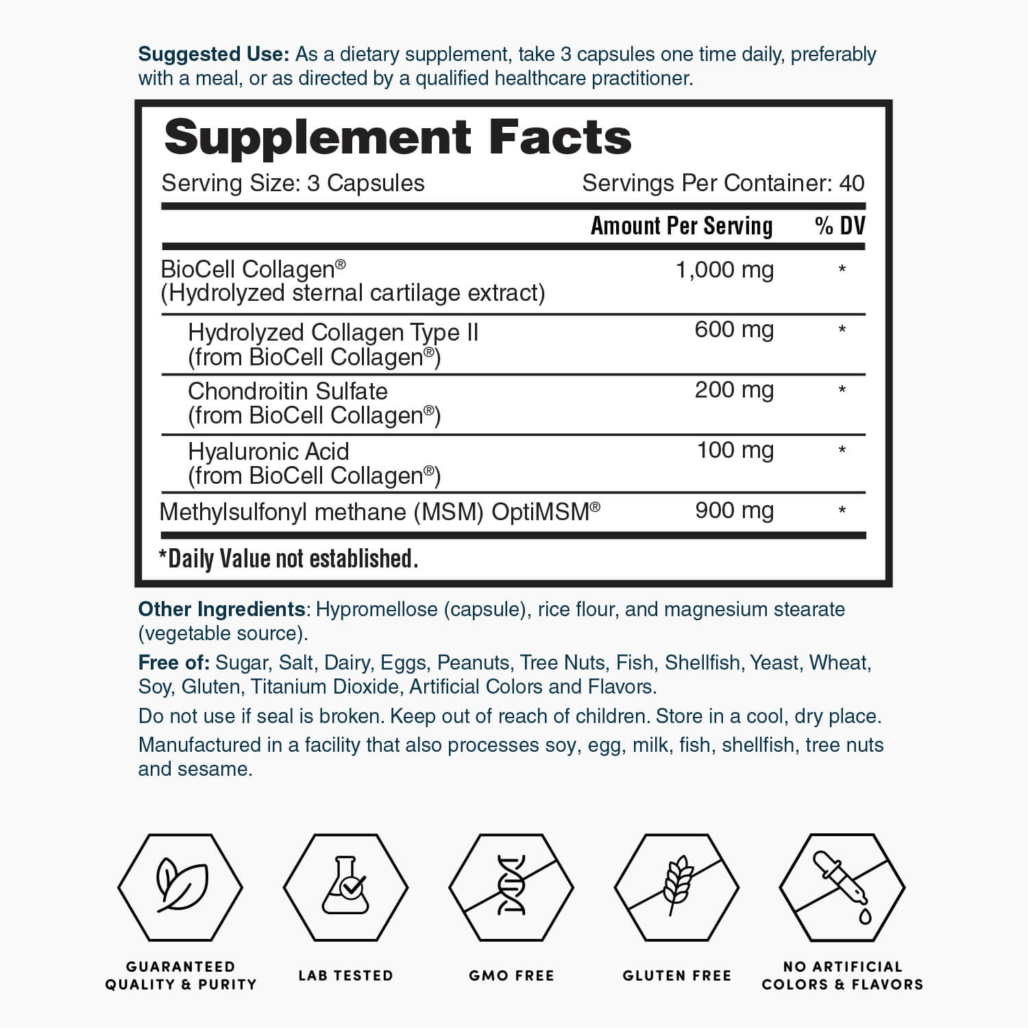 Hyaluronic Acid Collagen MSM Capsules