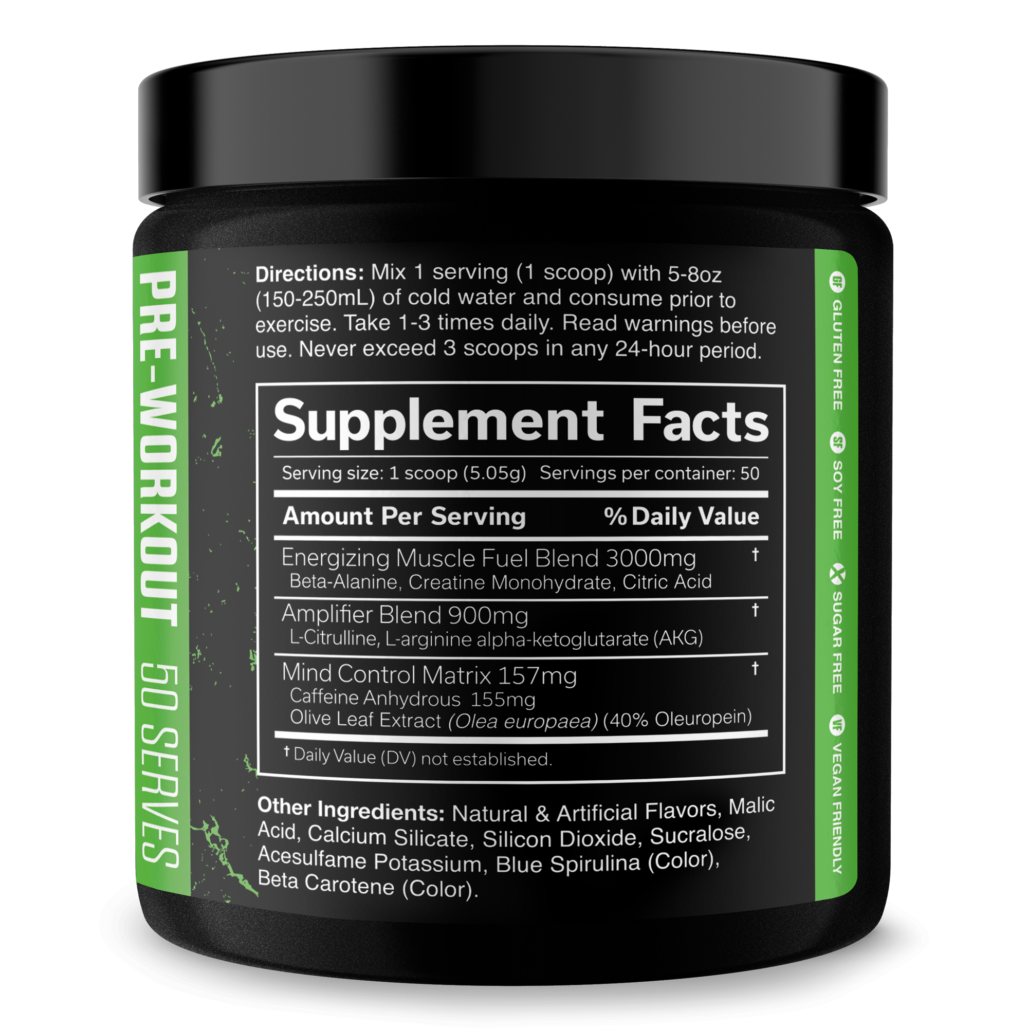 Pre-Workout Fitness Supplement Powder