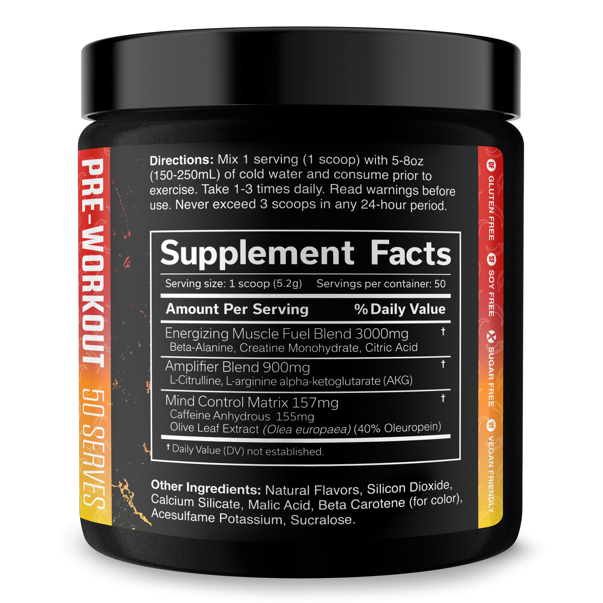 Pre-Workout Fitness Supplement Powder