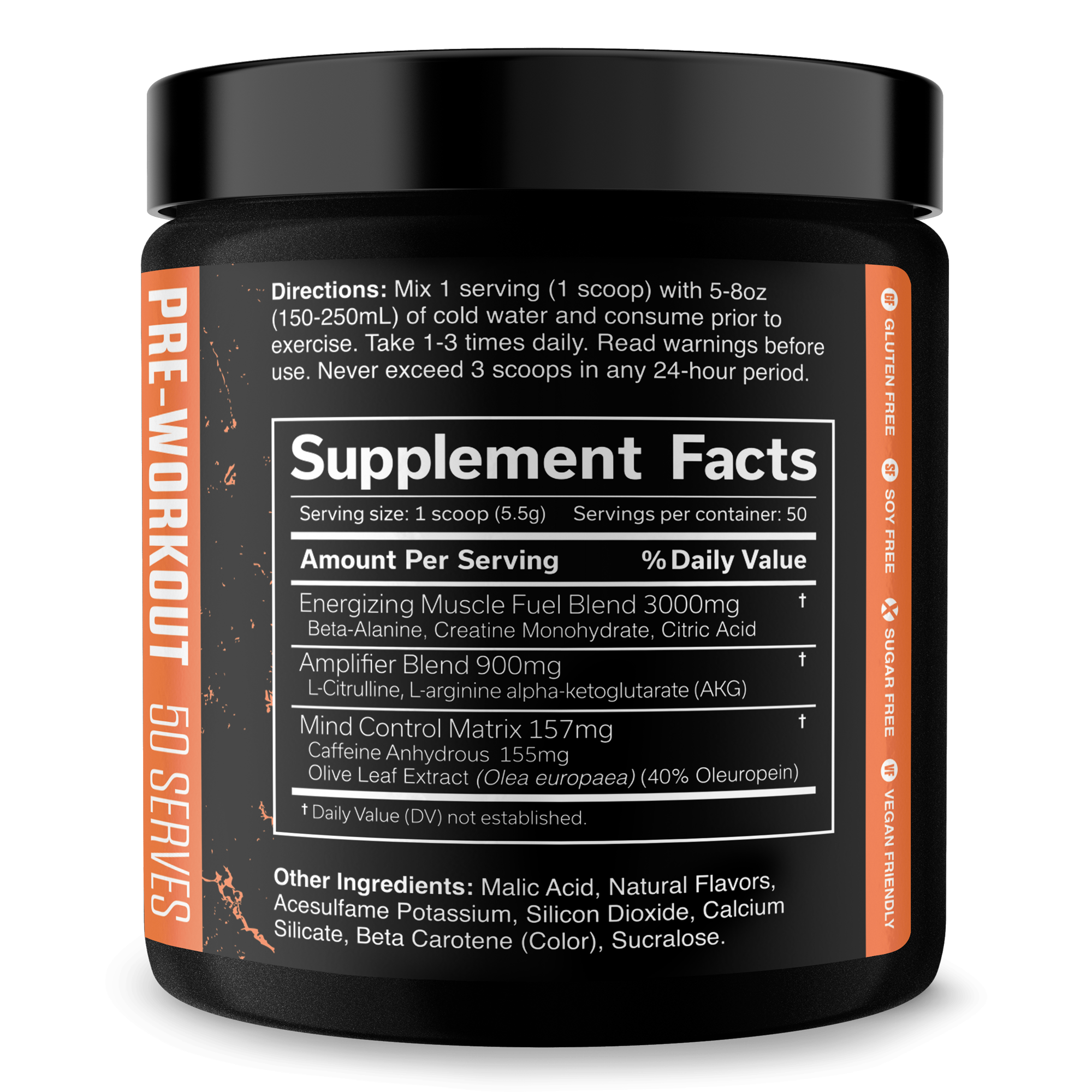 Pre-Workout Fitness Supplement Powder