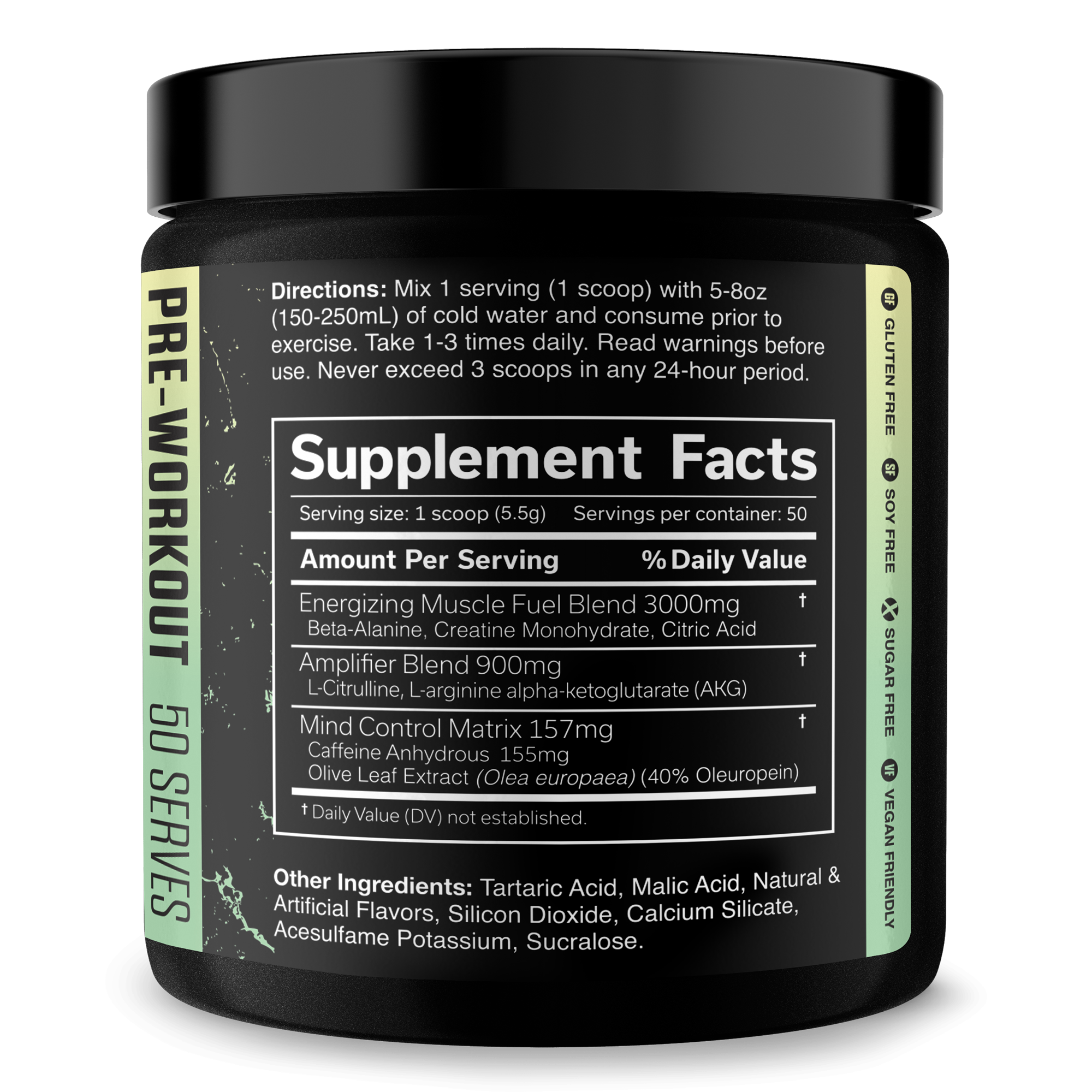 Pre-Workout Fitness Supplement Powder