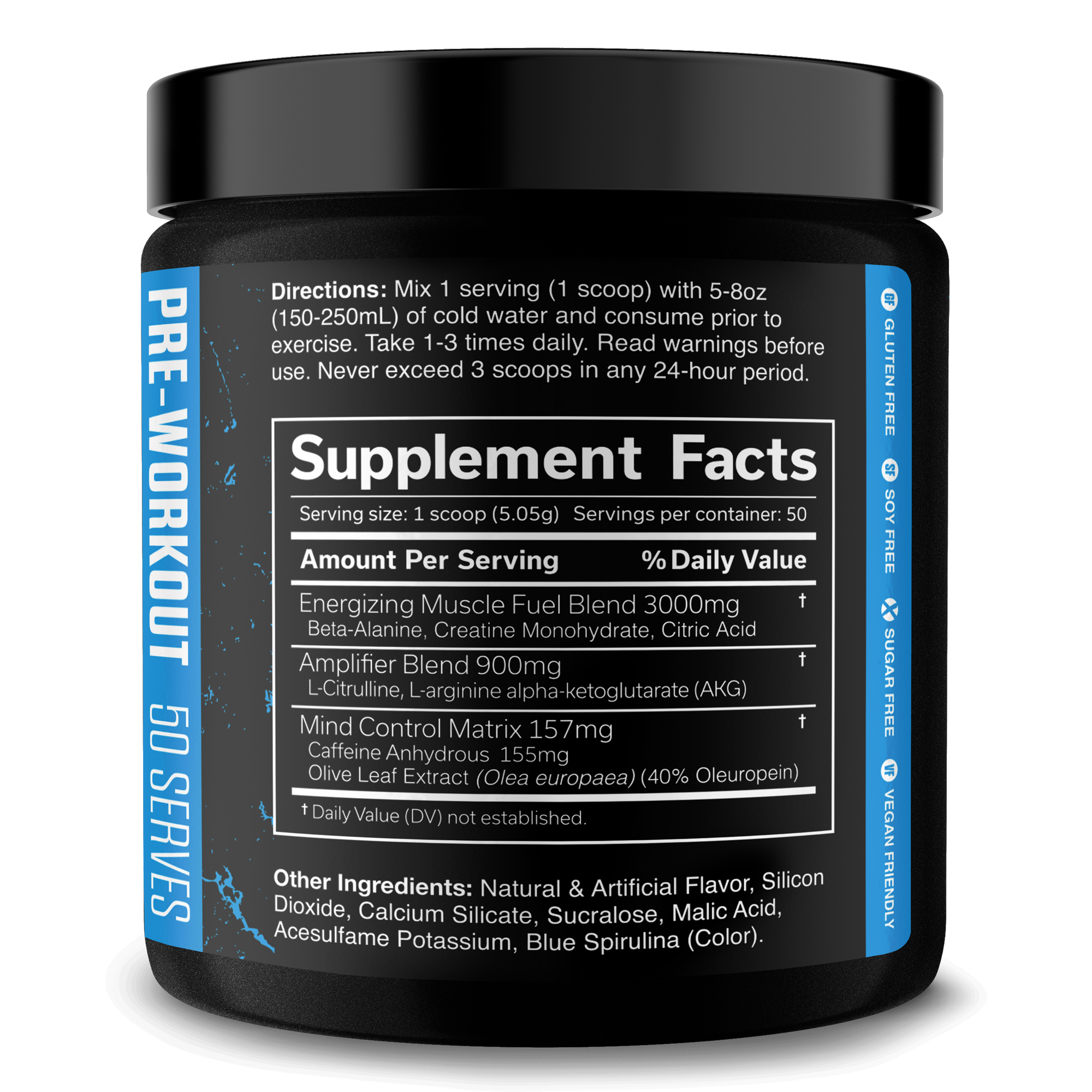Pre-Workout Fitness Supplement Powder