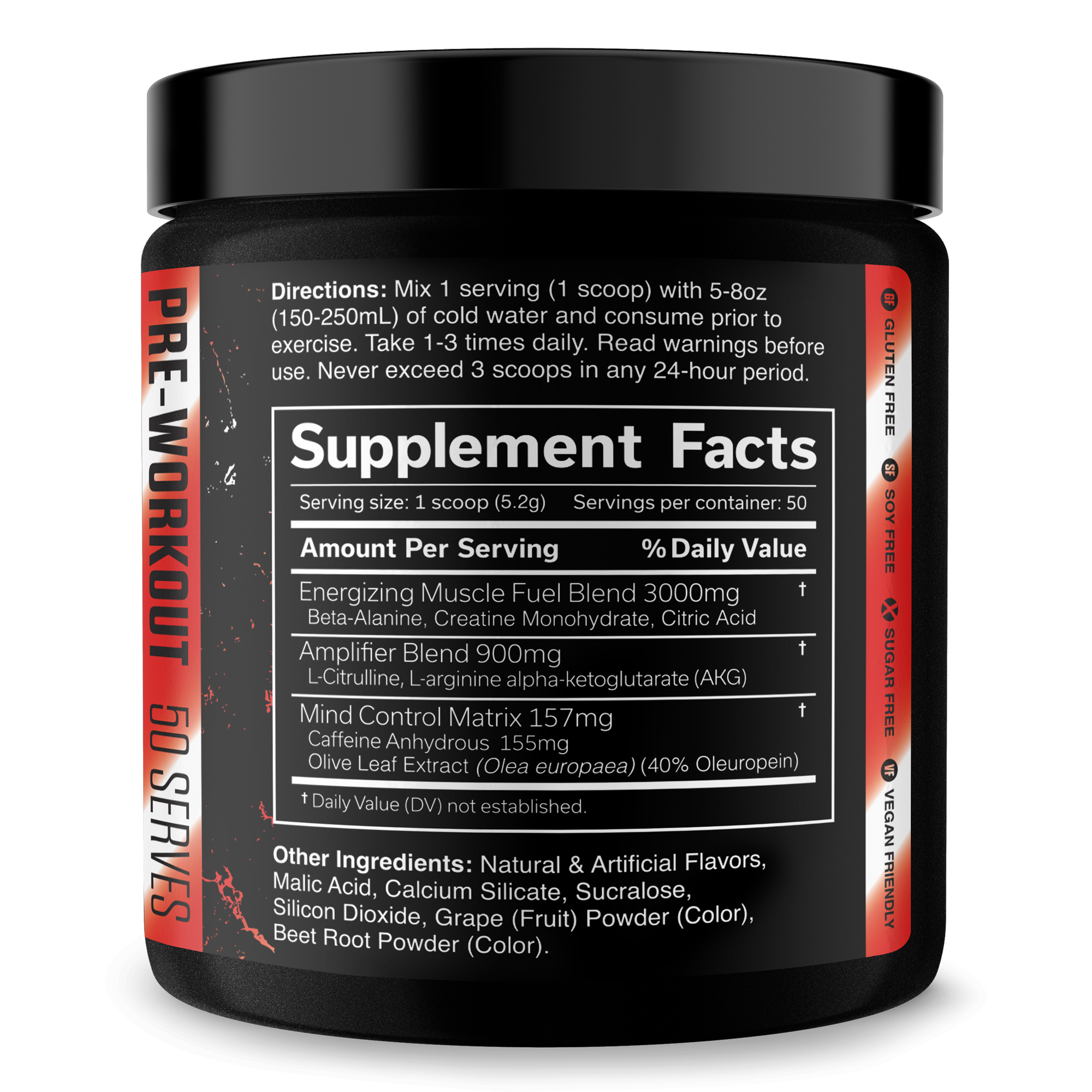 Pre-Workout Fitness Supplement Powder