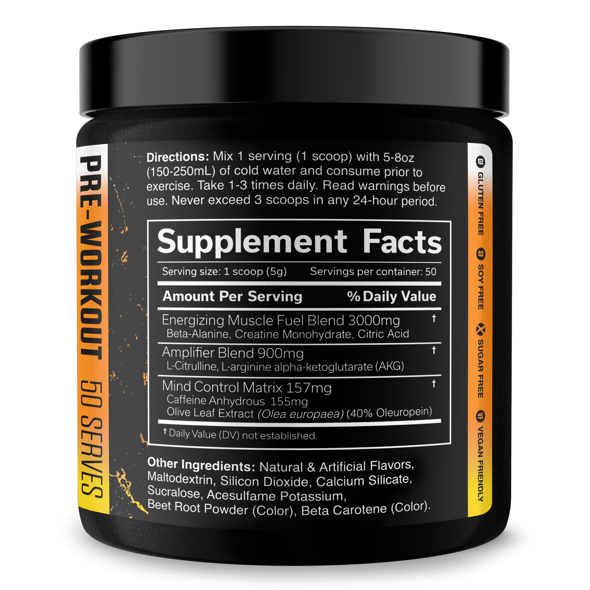 Pre-Workout Fitness Supplement Powder