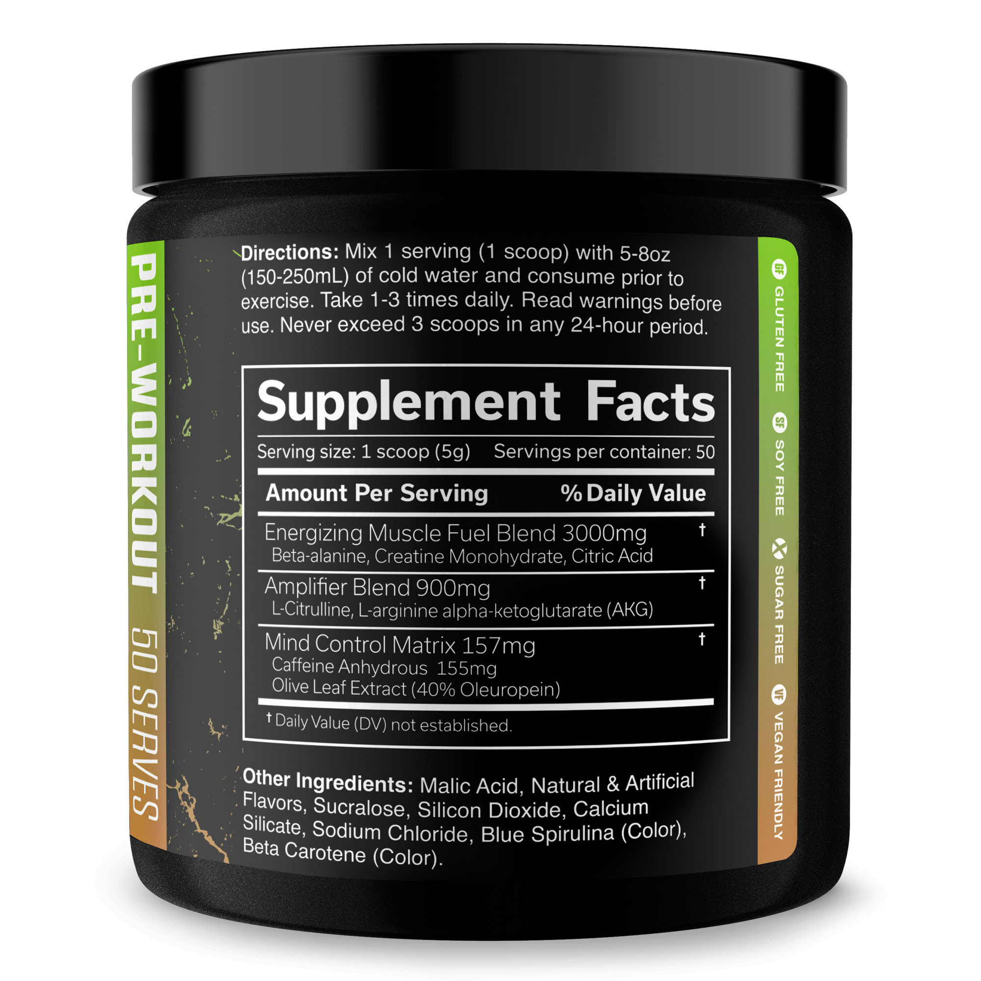 Pre-Workout Fitness Supplement Powder