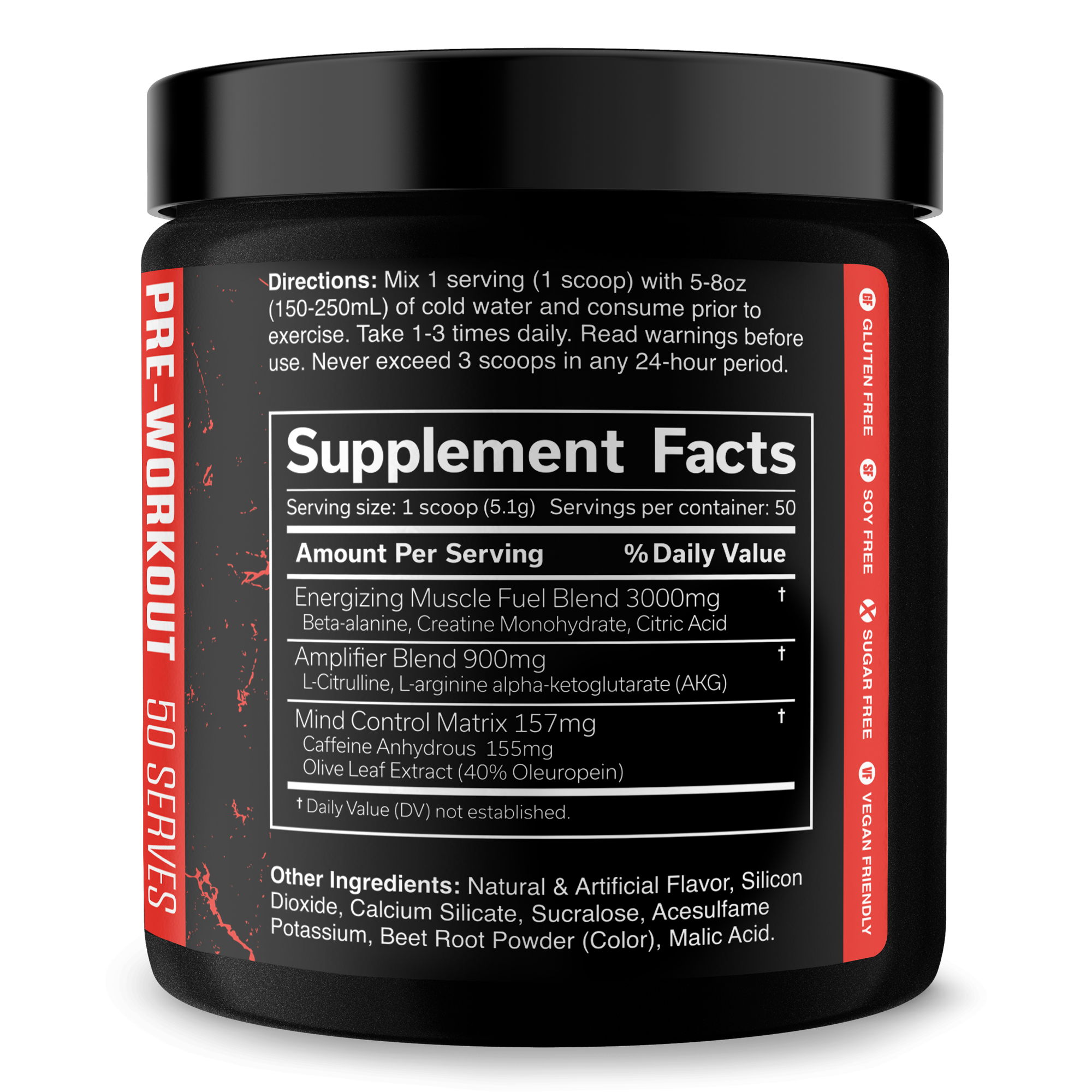 Pre-Workout Fitness Supplement Powder