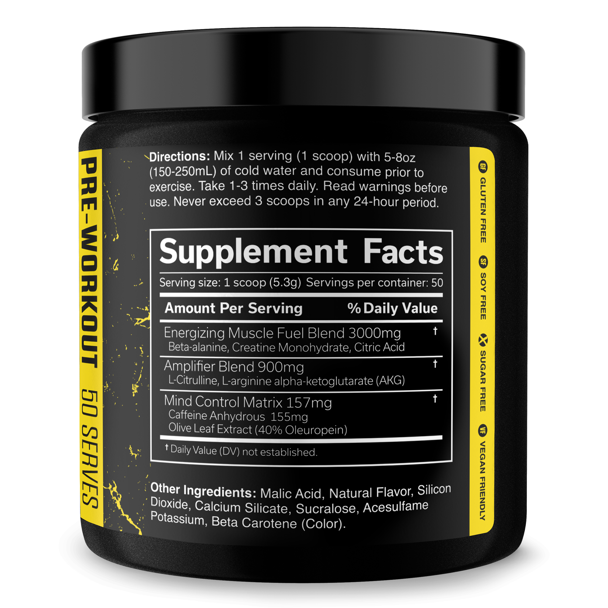 Pre-Workout Fitness Supplement Powder