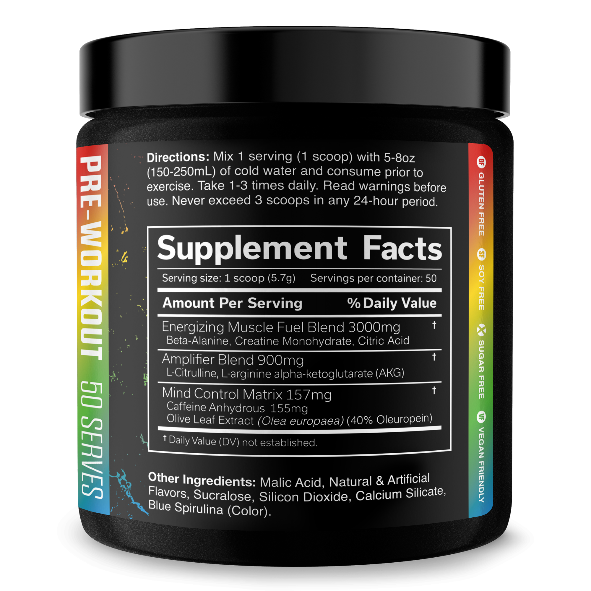 Pre-Workout Fitness Supplement Powder