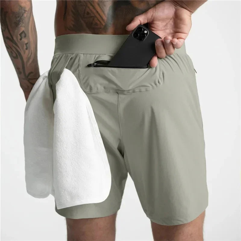 Men’s Quick-Dry Performance Zipper Pocket Shorts
