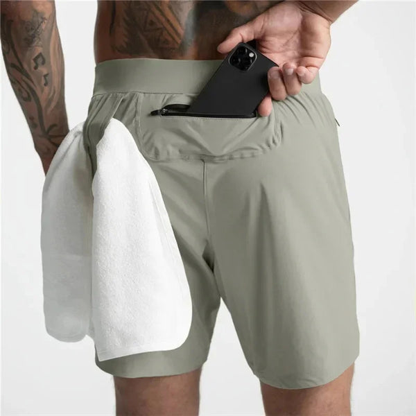 Men’s Quick-Dry Performance Zipper Pocket Shorts