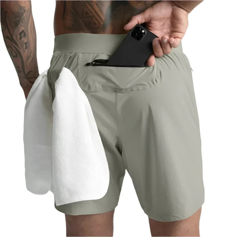 Men’s Quick-Dry Performance Zipper Pocket Shorts