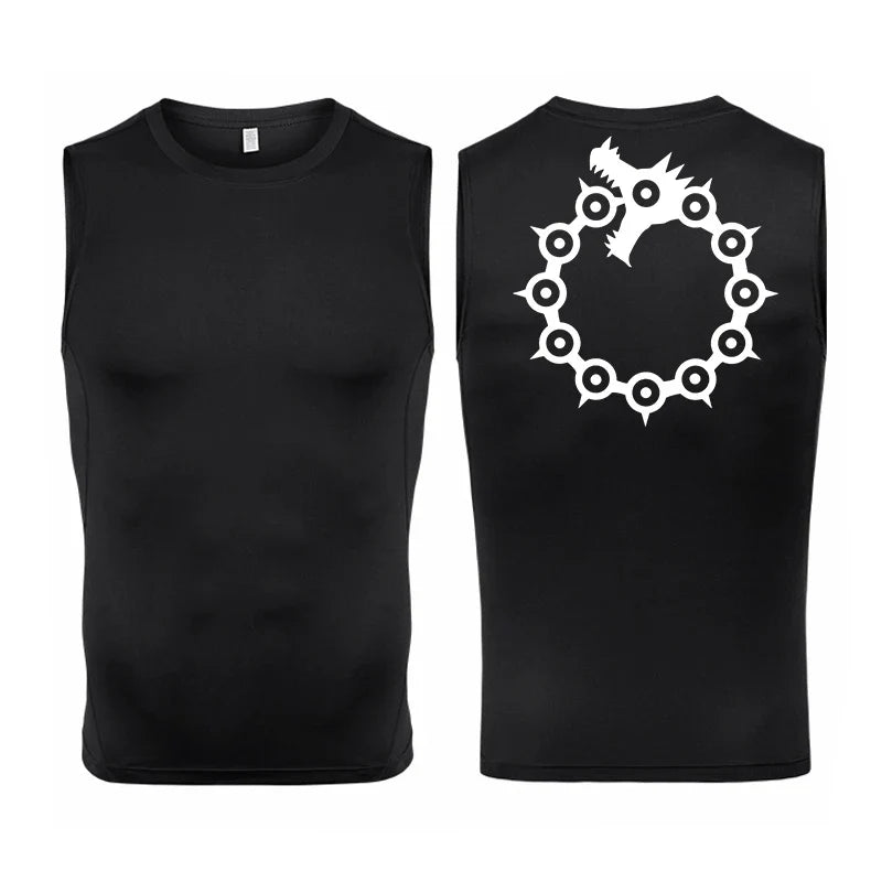 Men’s Anime Inspired Compression Sports Tank