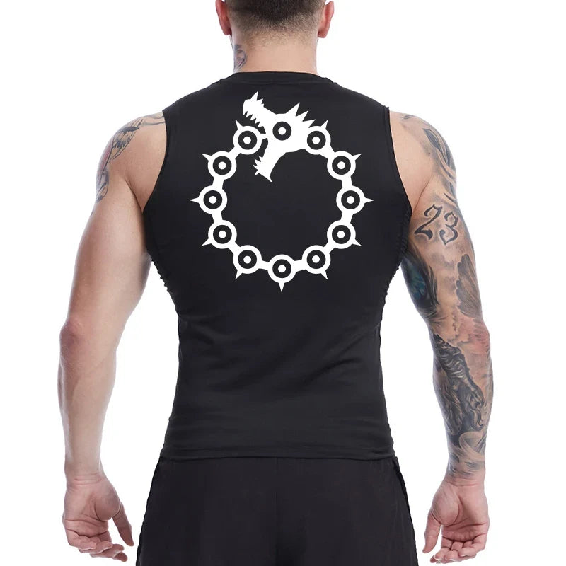 Men’s Anime Inspired Compression Sports Tank
