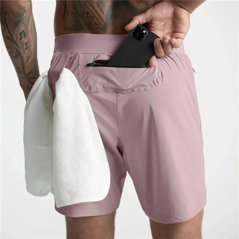 Men’s Quick-Dry Performance Zipper Pocket Shorts