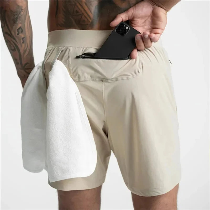 Men’s Quick-Dry Performance Zipper Pocket Shorts