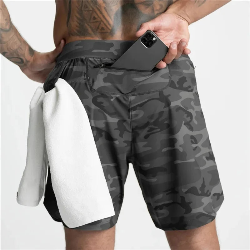 Men’s Quick-Dry Performance Zipper Pocket Shorts