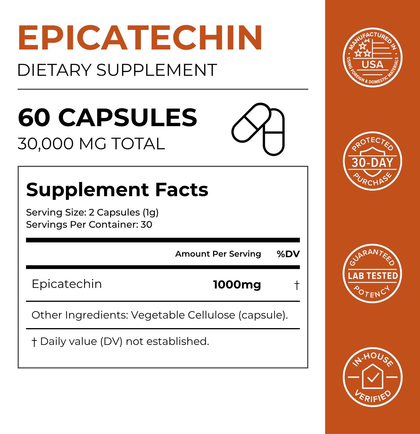Epicatechin Daily Fitness Supplement Nutritional Support