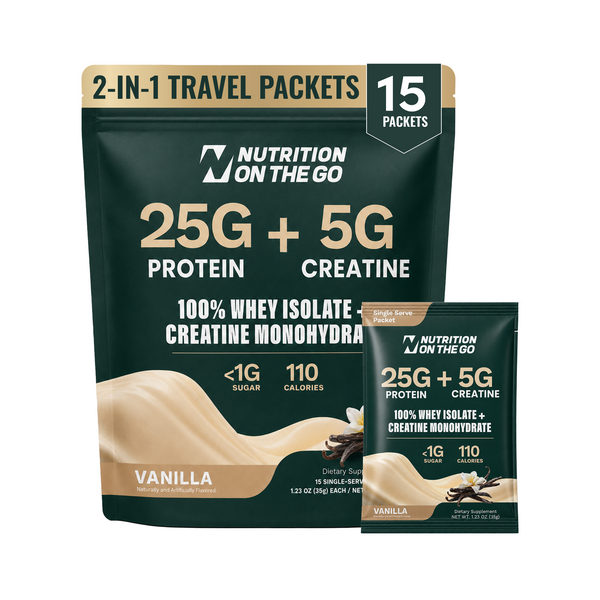 2-in-1 Whey Protein Creatine Travel Packets
