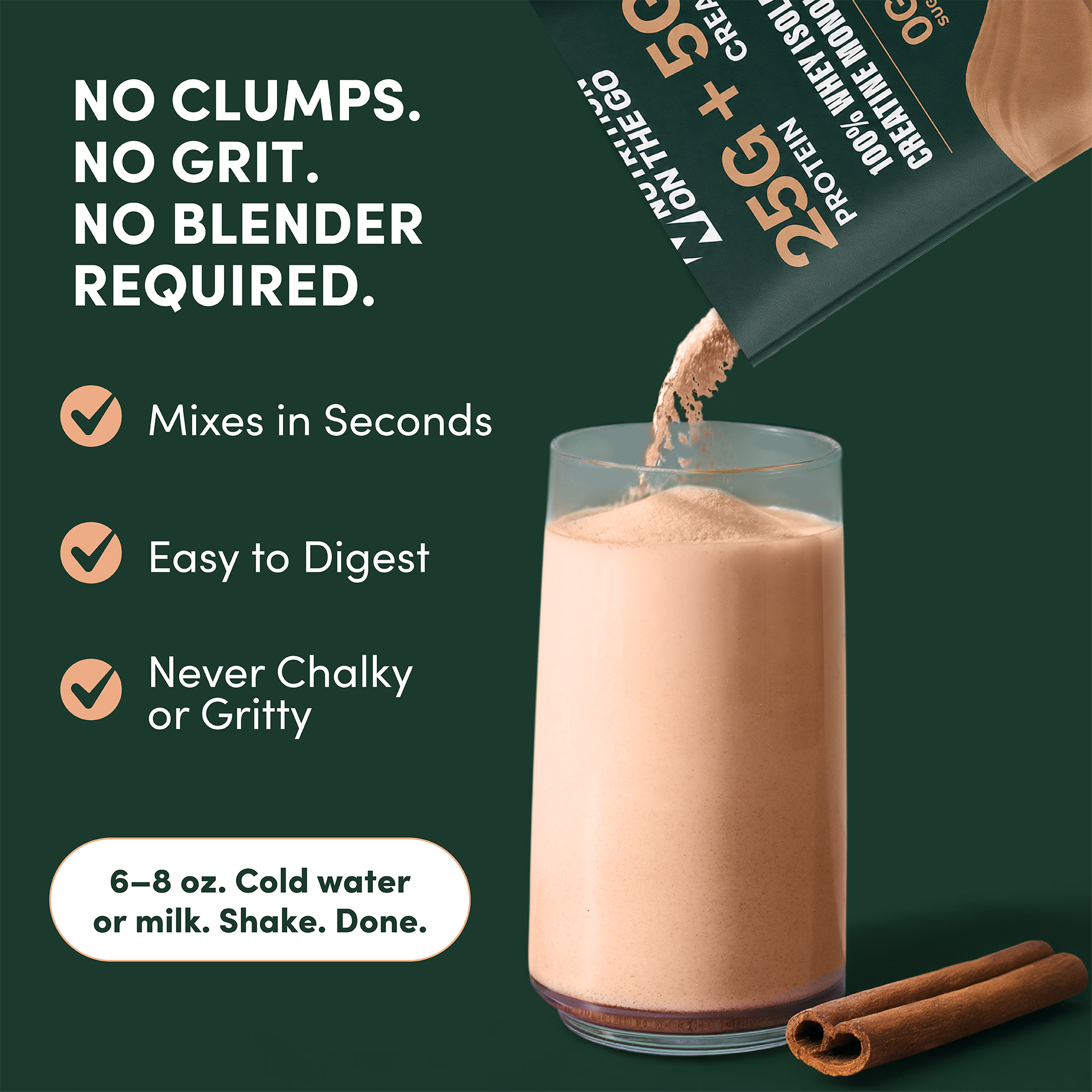 2-in-1 Whey Protein Creatine Travel Packets